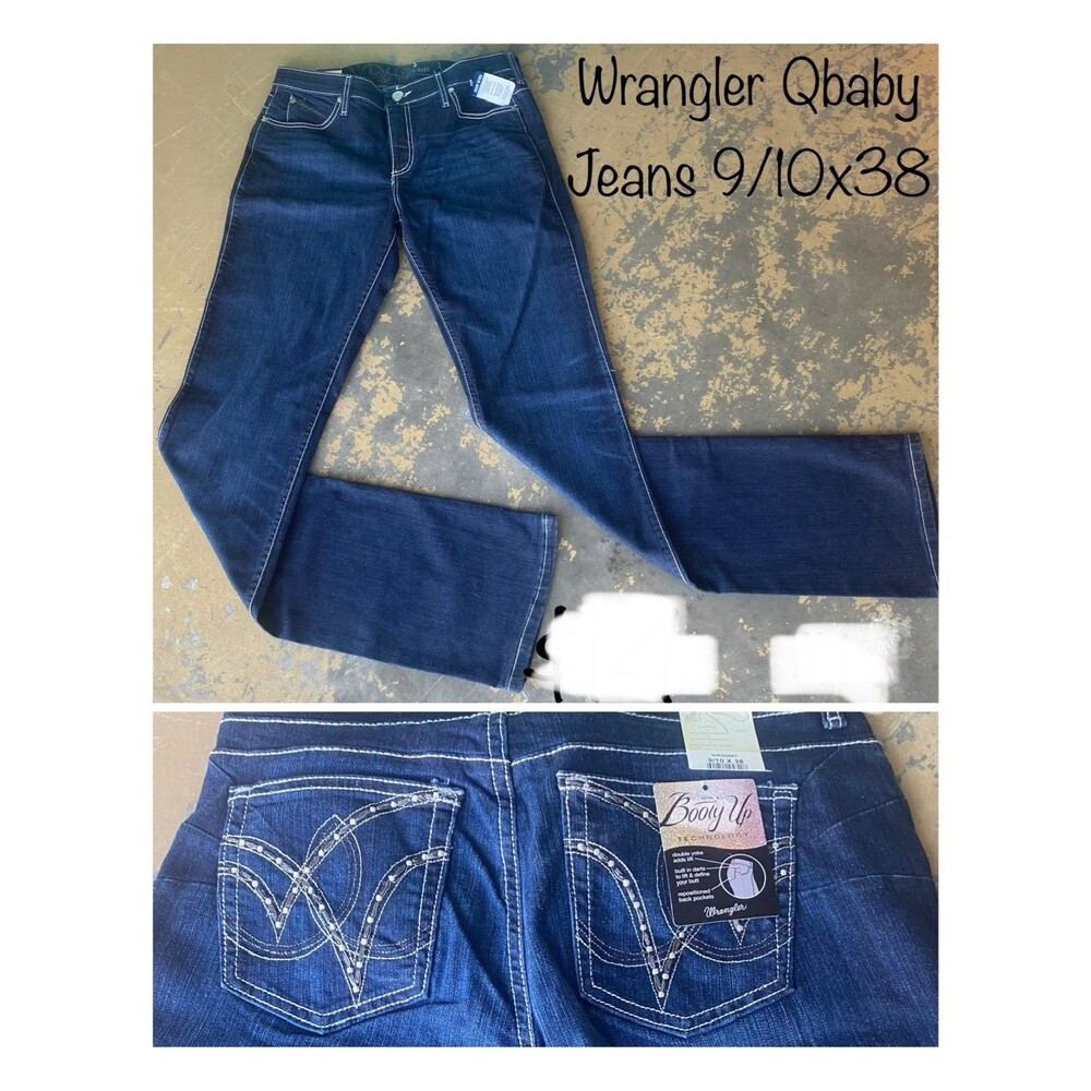 Wrangler Women's Q- Dark Wash Ultimate Riding With Booty Up Technology Jeans
